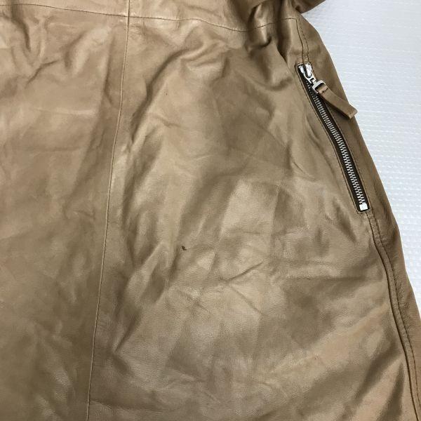 ESCADA SPORT Genuine Lamb Leather Sleeveless Dress 36 S Mini Knee Length Brown Dress(USED)