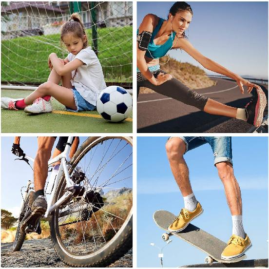 Geyoga 7 Pairs Ankle Compression Socks for Foot and Heel Pain Relief Compression Foot Sleeves for Arch Support Men and Women(Size L, Size XL)