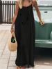 Vestido Tejido Holgado sin Espalda con Tirantes Finos para Mujer Tallas Grandes