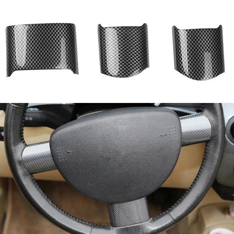 Car Steering Wheel Cover Trim Dashboard Cover For Beetle 2003-2010 Interior Styling, Carbon Fiber 4PCS Carbon fiber pattern