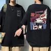 Japanese anime cartoon Kon men's running sport loose oversized 100% cotton T-shirt short-sleeved summer men's top