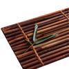 Handwoven Purple Bamboo Tea Tray with Coasters