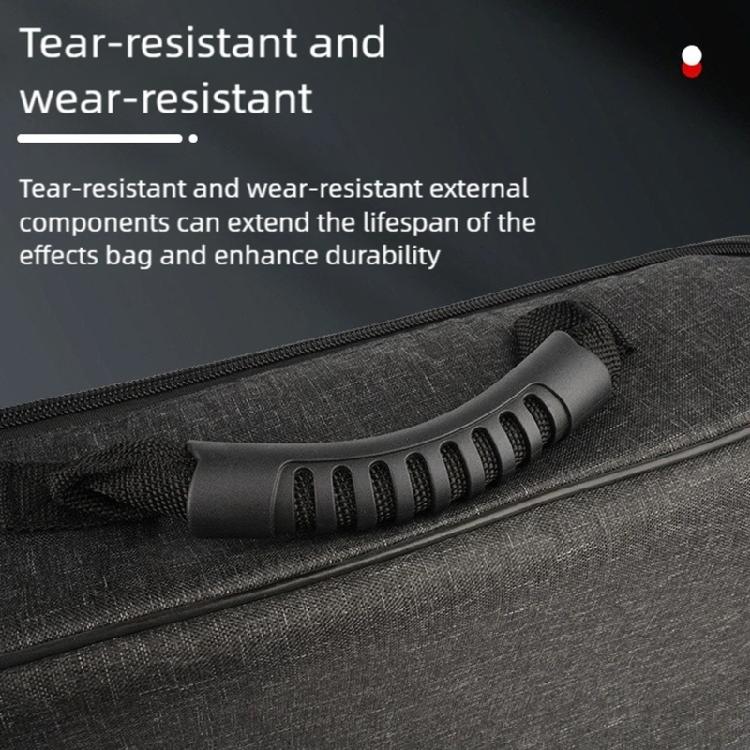 Ergonomische Gitarrenpedal-Effekt-Aufbewahrungstasche Reißfeste Polyester-Außenseite Innenaufteilung für Musiker present