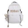 Alphabet School Bag Korean Backpack for College Students Fashion Trend Junior High School Students High School Backpack Girls' School Bag