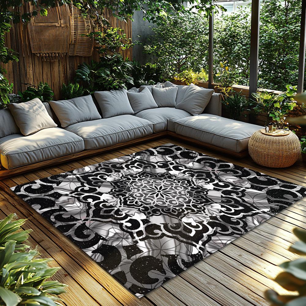 Elegant Persian Carpet Pattern Area Rug Washable Non Slip Floor Mat Home Decor Living Room Bedroom Entrance Door Mat Gift