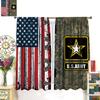 Farmhouse American Flag Curtains Boys Army Green Camo Vintage Stripe Us Print Window Kitchen Bedroom Curtain Polyester Ideal For Sleeping Area
