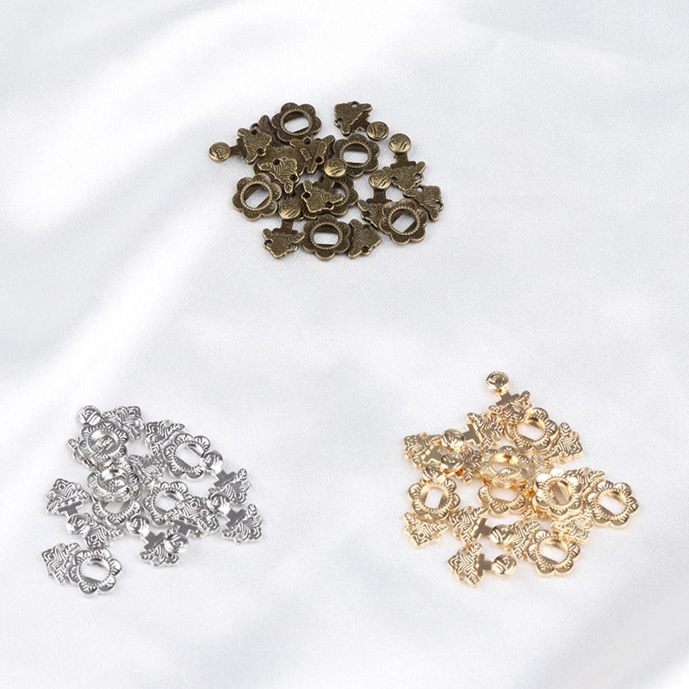 10 Sets 3 Colors Metal 18mm Diy Dolls Buttons Belt Buckle Shoes Accessories Doll Bags Buckles