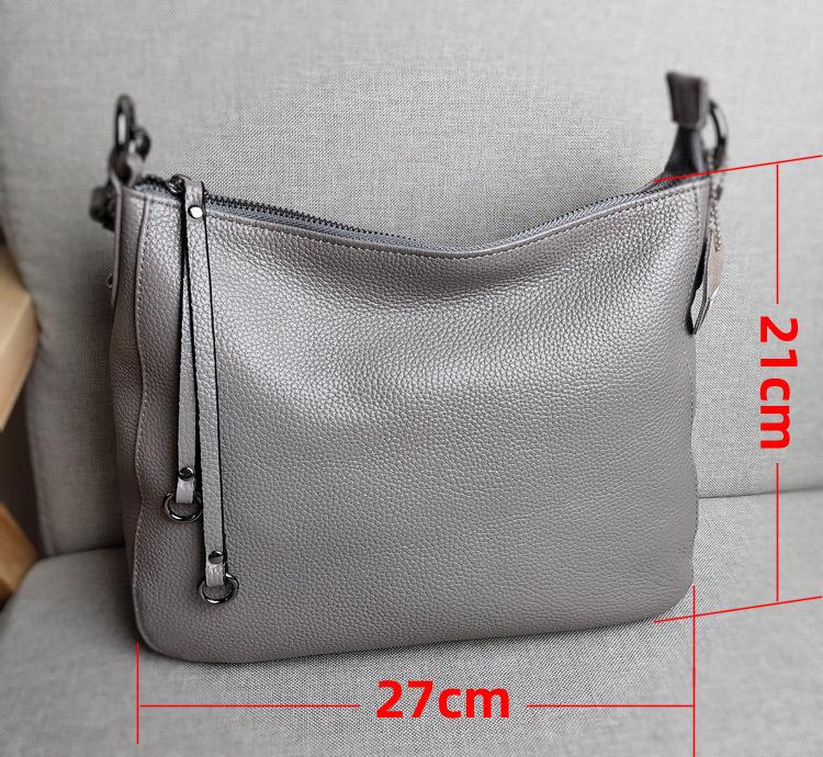 Genuine Leather Women's Two-Way Shoulder and Crossbody Bag