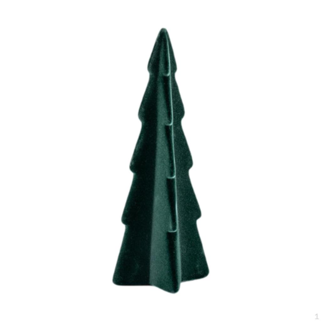 Artificial Christmas Tabletop Small Centerpiece Flocked Ceramic Statue for