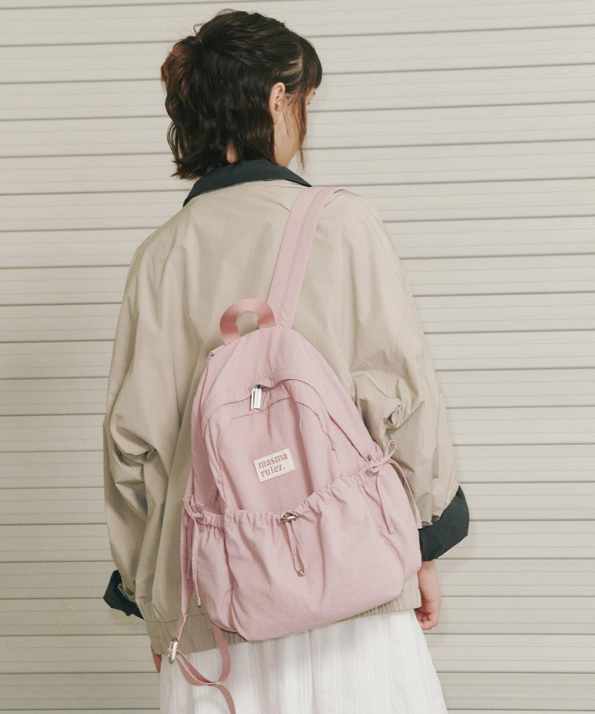 Masmarulez Mini Ver. Ribbon Pocket Backpack_Fog Pink
