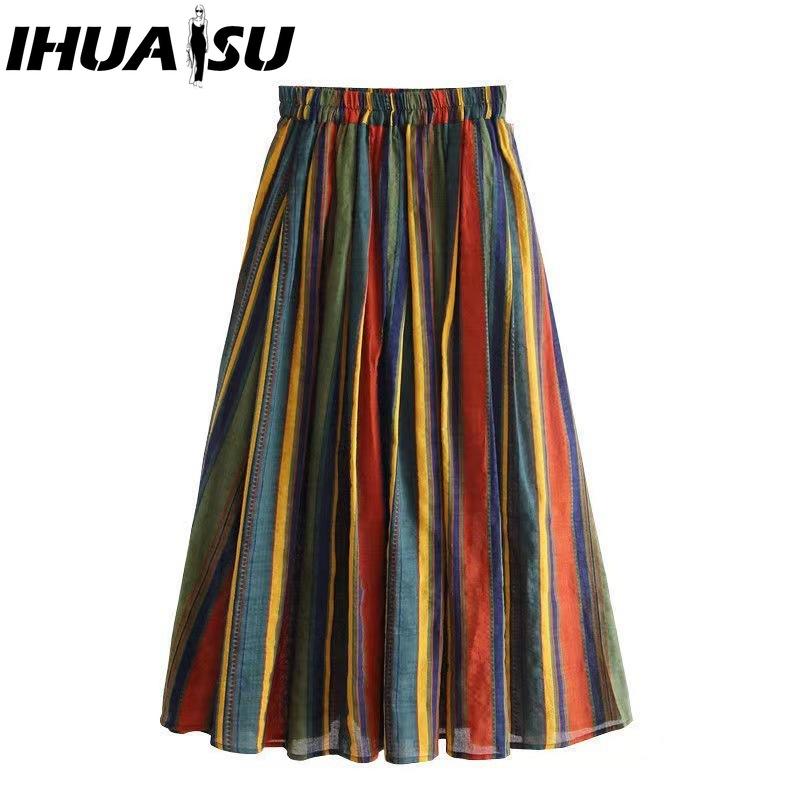 

IHUASU Женская Модная Повседневная Летняя Весенняя Юбка XXXL разноцветный