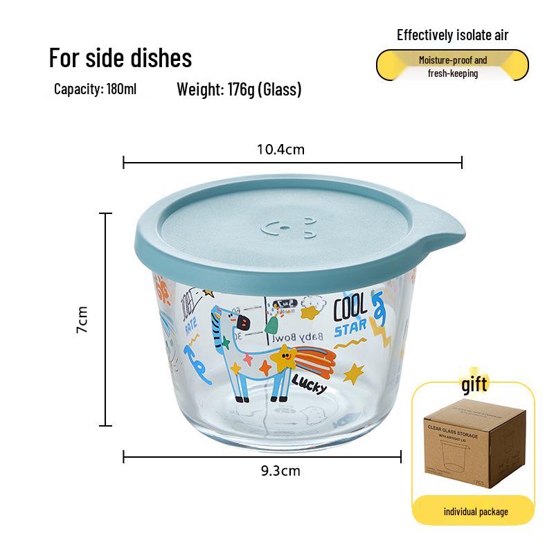 Food-Grade Transparent Glass Jar with Lid for Kimchi, Pickled Vegetables, Grains, Fruits, and Vegetables