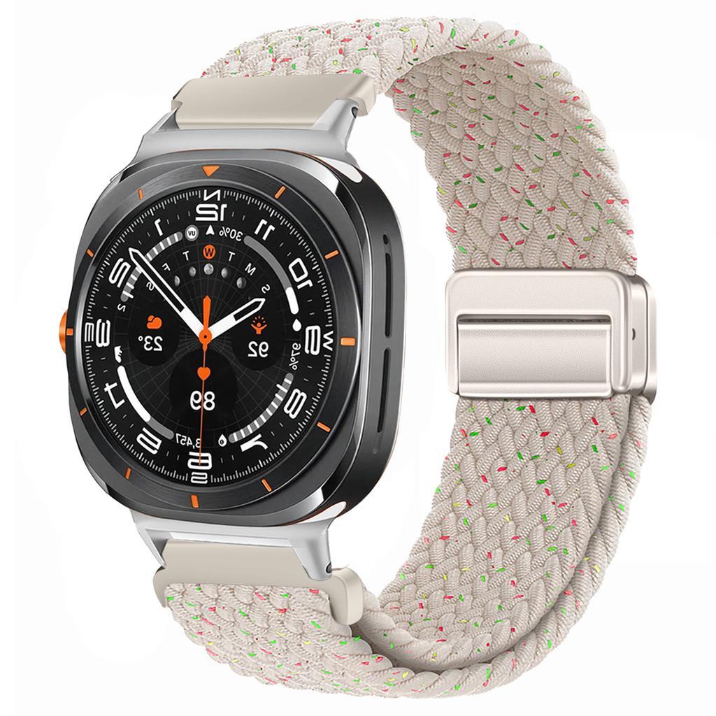 For Samsung Galaxy Watch Ultra Strap 47mm Accessories Magnetic Nylon Braided sport Bracelet Correa Galaxy Watch 7 Ultra Band