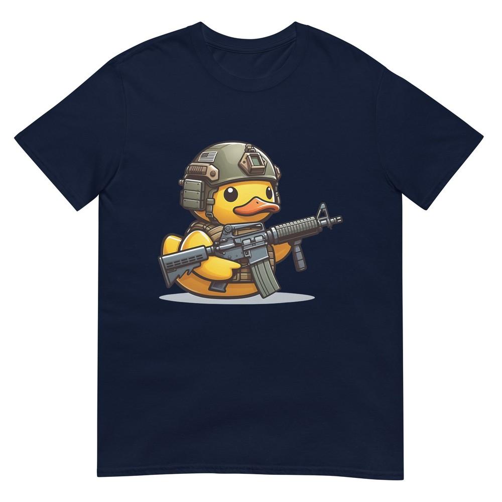 Funny Duck Tactical Rubber Duck Military Yellow Duck Tshirt S
