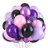 30pcs Dark Purple Pink Black Balloons 12inch Dark Metallic Purple Confetti Balloons Girls Wedding Birthday Halloween Decorations