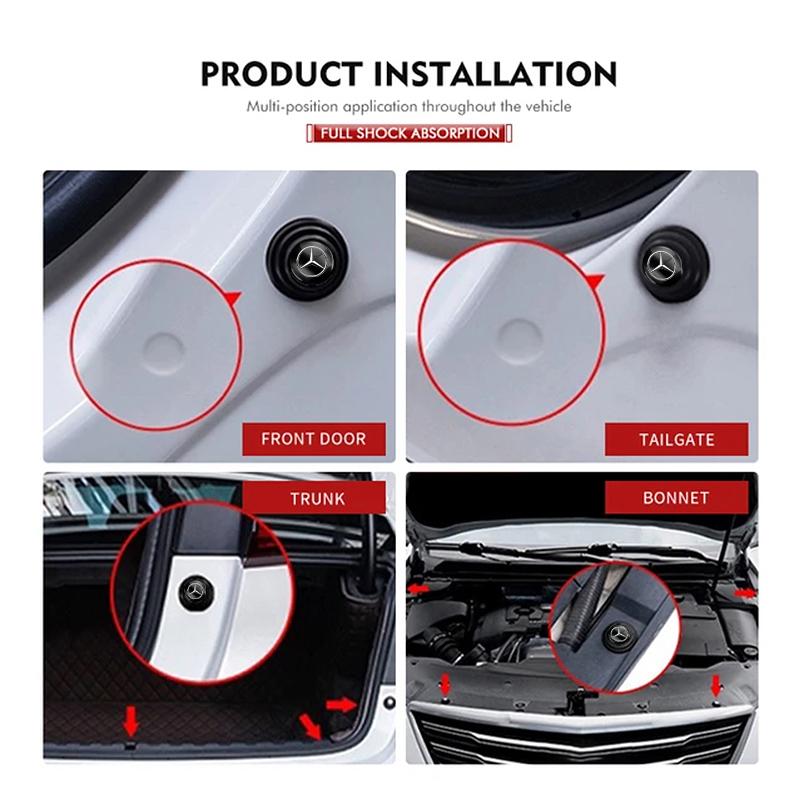 GLC GLB 4/8 Piezas Amortiguador de Silicona Anticolisión para Puerta de Coche Espaciador Para Mercedes Benz AMG W205 W206 W203 W220 W211 W212 W201