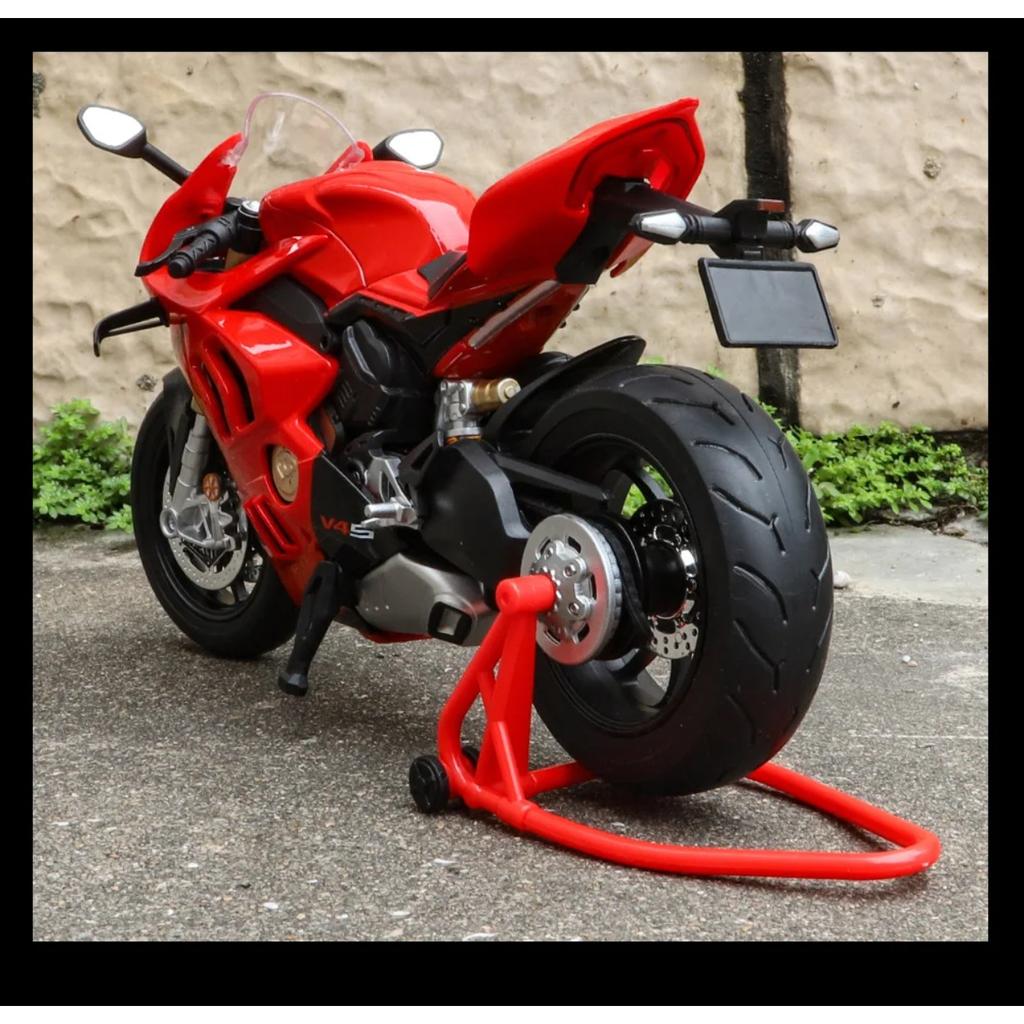 1/9 Ducatis V4S Panigale Alloy Die Cast Motorcycle Model Toy Vehicle Collection Carrying Lighting Off Road Autocycle Toys Car