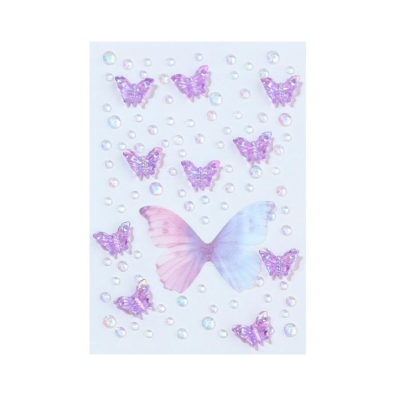1Pcs Face Diamond Gem Pearl Sticker 3D Colorful Tattoo Eyeshadow Stickers Fo Festival Nail Body Makeup Bling Decor