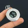 Round Kambaba Jasper Gemstone Wife Bezel Art Deco Pendant 925 Sterling Silver