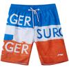 Li-Ning Быстросохнущие свободные шорты для плавания мужские купальные костюмы синие оранжевые LSKR748-1