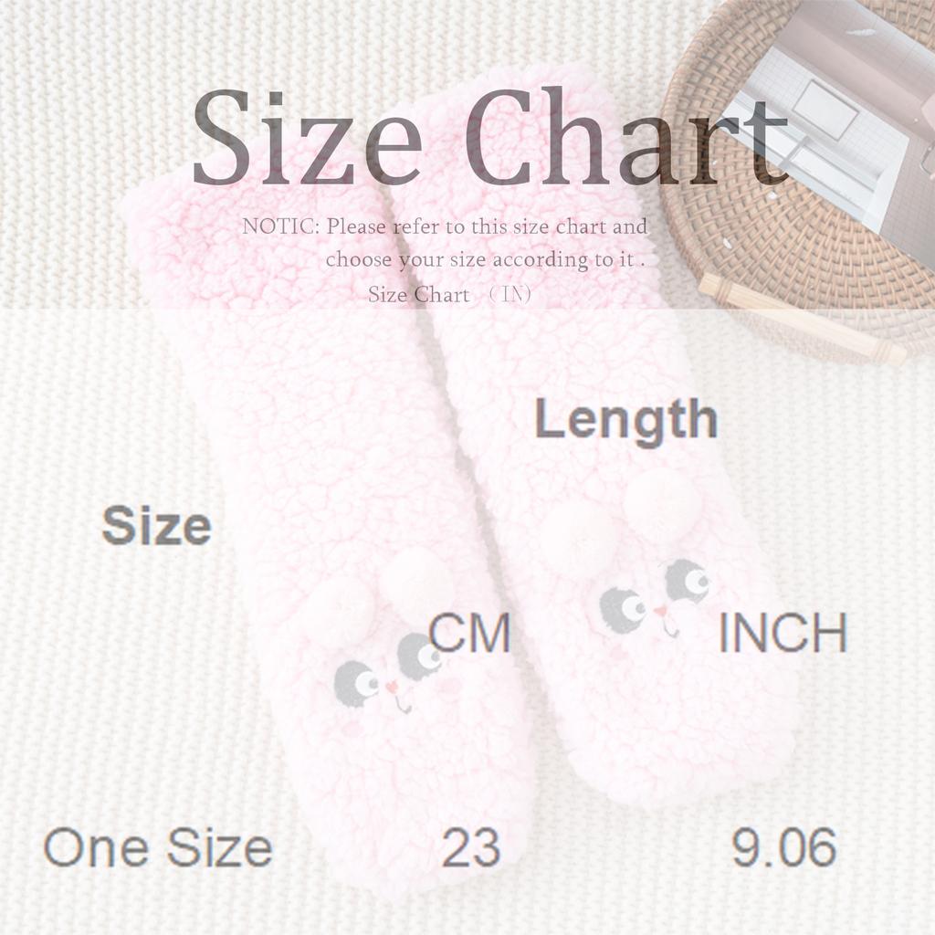 Damen Winter Socken Lustige Verdickte Warme Mittelrohrsocke Warm Kawaii Cartoon Hausboden Korallenvlies Mädchen Flauschige Strümpfe