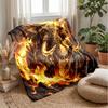 Fire vs Water Elephants Theme blanket Lightweight Warm Flannel Blanket Decorative Throw Blanket for Home Decoration