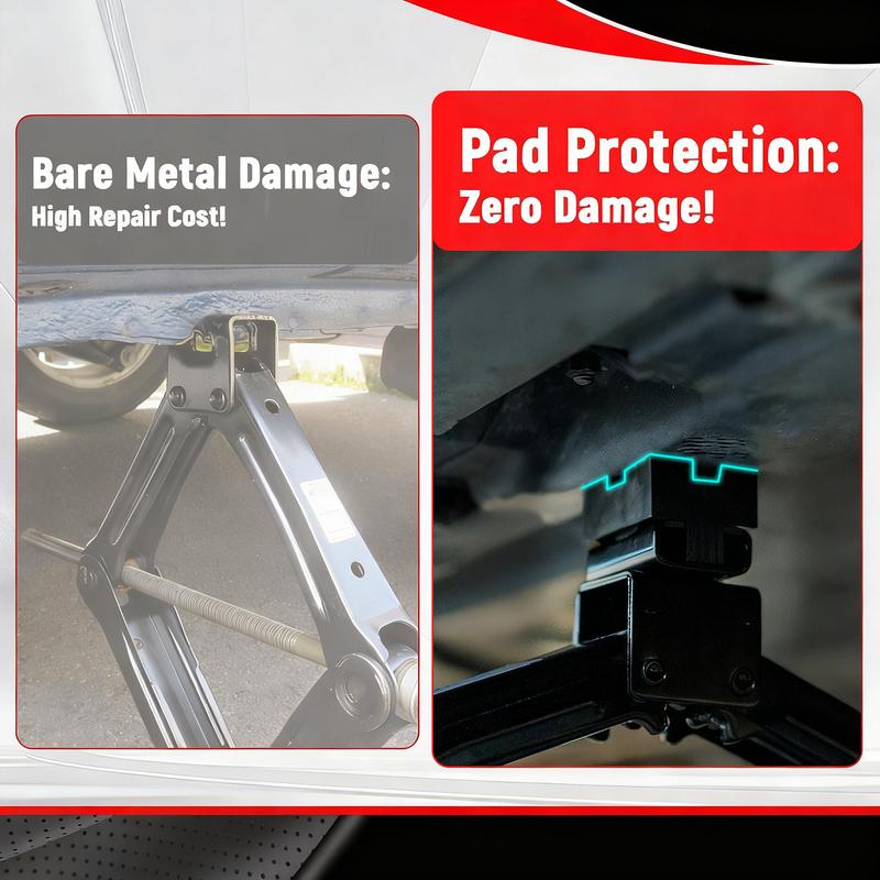 Heavy Duty Rubber Scissor Jack Pads 6PCS Set Pinch Weld Adapter for Car Scissor Lift Truck SUV Vehicle Tire Repair Tool Kit