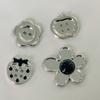 10pcs Metallic Flower Strawberry Fruit Buttons for DIY Crafts Phone Case Sewing Dress Sweater Skirt Decoration Accessories