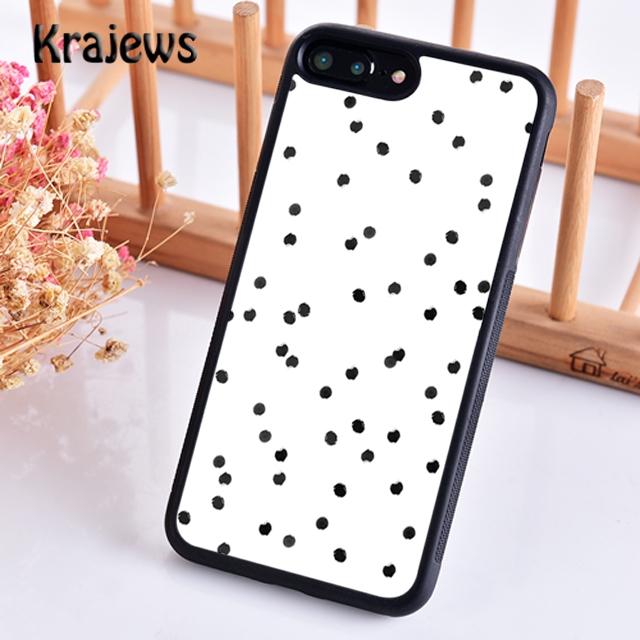 Krajews Cute Polka Dots Spot Pattern Phone Case Cover For iPhone 16 15 SE2020 14 6 7 8 plus 11 12 13 pro max coque Fundas