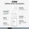 MOYUUM Silicone Coated Glass Baby Bottle, 240ml, for Babies 3 Months and Up, Slim Design, Round Hole, 2025 Model