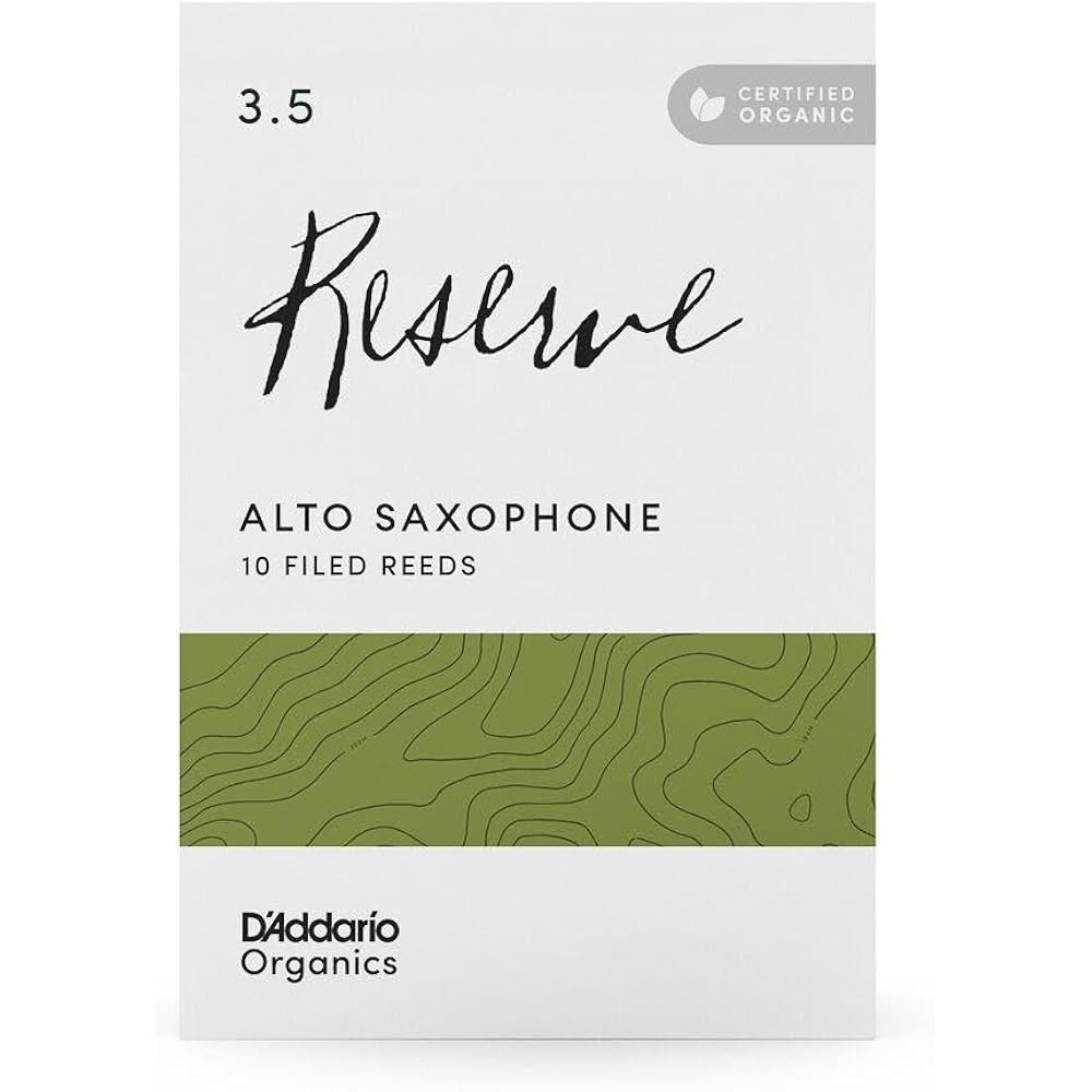 D'Addario WoodWinds Daddario Reed for Alto Saxophone USDA Organic Certified RESERVE ODJR1035 [Har...