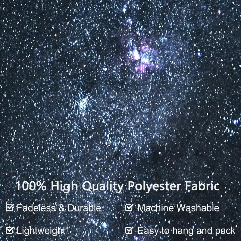 2D Dark Starry Sky Tapestry, Universe Galaxy Wall Hanging for Home Decoration