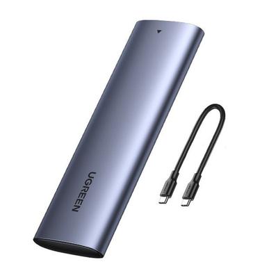 M2 SSD-Gehäuse SuperSpeed 10Gbps USBC-Kabel 0,5m grau