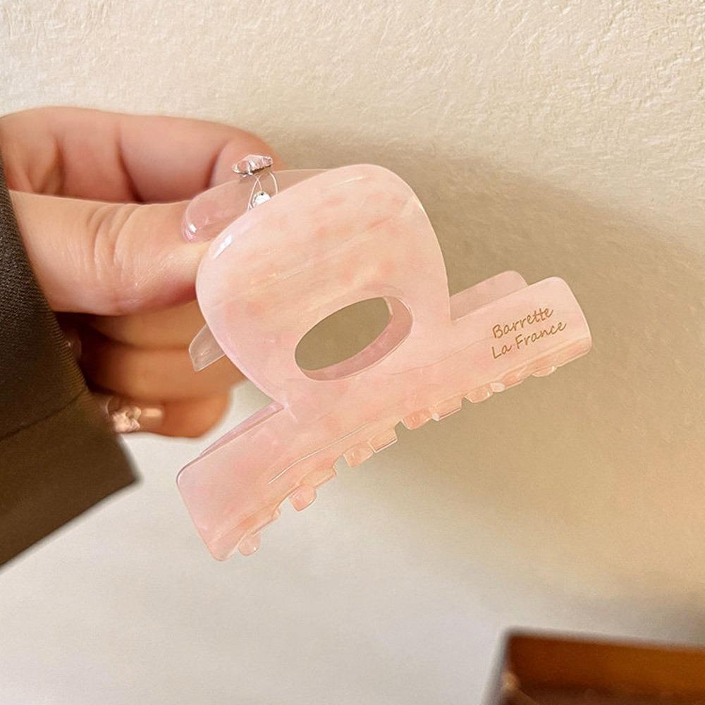 Vintage French Hair Claw Clip Small Elegant Ponytail Holder Sweet Acetate Half-Updo Hairpin for Women