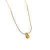 Small Water Drop Temperament Furnace Real Gold Necklace Female Collarbone Chain With Jewelry