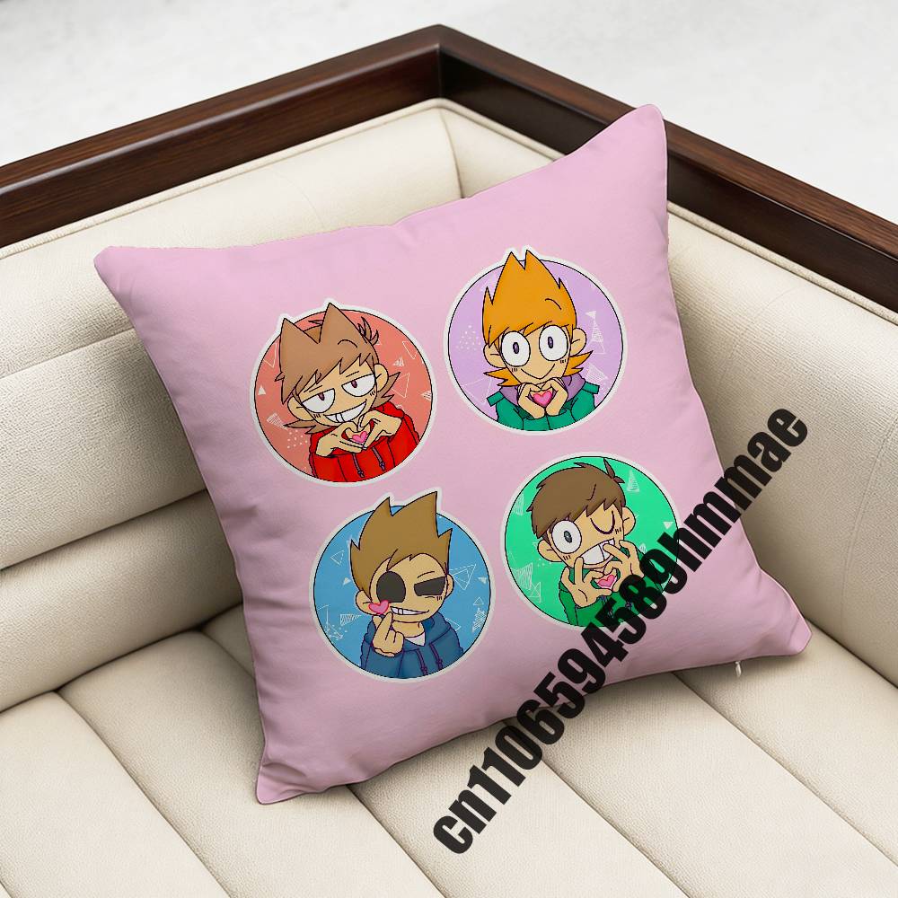 

EEddsworld Edd Tom Matt Tord Throw Pillow Case Sham For 45x45cm 40x40cm Square Car Pillowcase Pad Cushion Cover 30x30cm