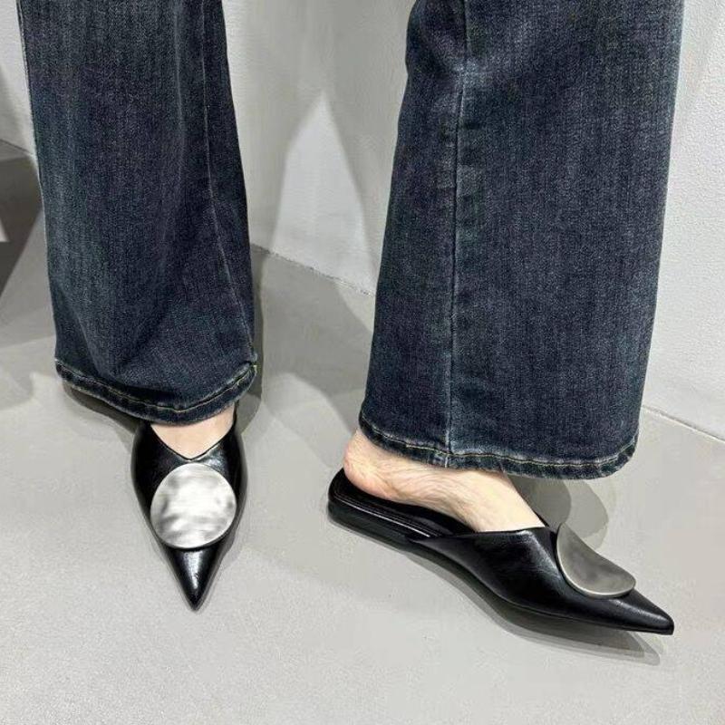 Mode Damen Hausschuhe Mode spitze flache Schuhe Damen Pantoletten Hausschuhe Sommer Strand Luxus flache Damen Hausschuhe Sandalen