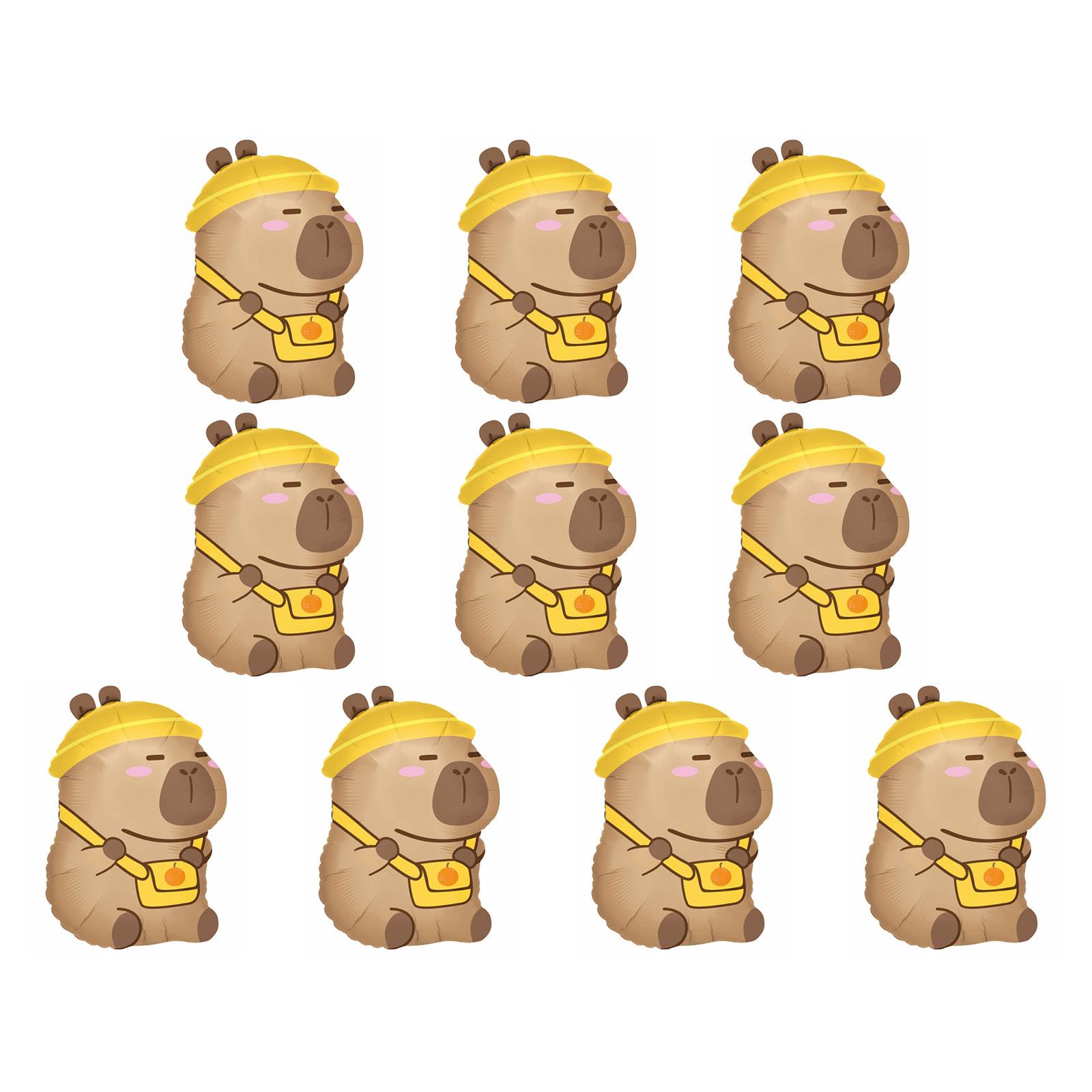 

10pcs Cute Capybara Balloons Perfect For Kids Birthdays Or Family Gatherings Made From High Quality Materials 6