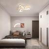 Elegant Leaf-Shaped Metal Ceiling Light with Acrylic Shade – Semi-Flush Mount
