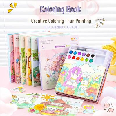 Children's Gouache Watercolor Doodle Set with DIY Pigments and Sticky Notes