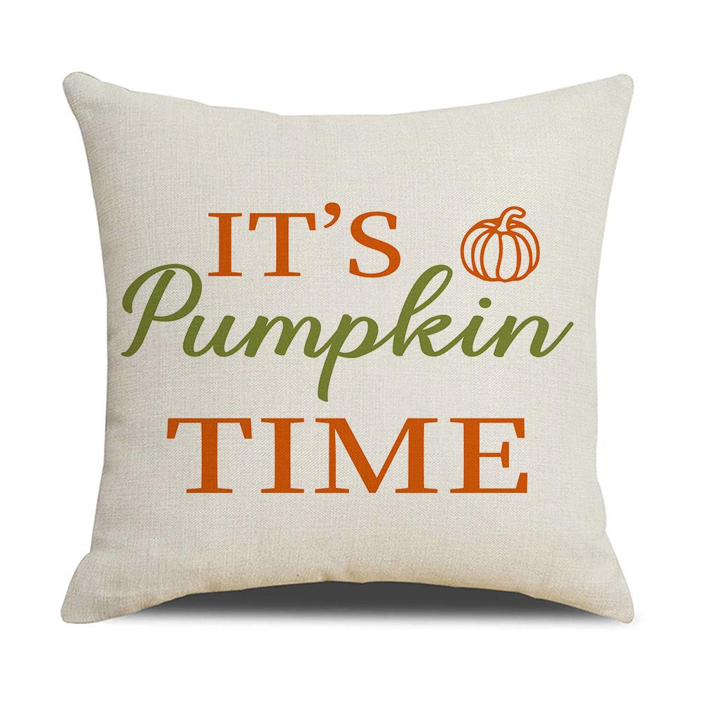 Colorful English Letters Autumn Linen Pillow Covers Home Furnishings Modern Simple Sofa Cushions