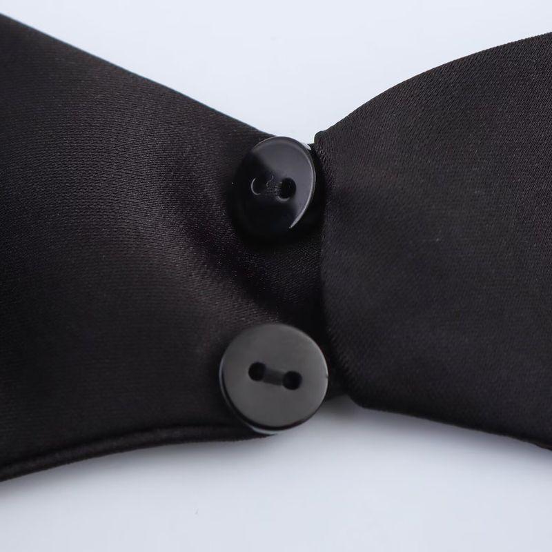 Kaslead New Women Clothes Western Style Fashion Simple Silk Satin Collar Dress 8741074