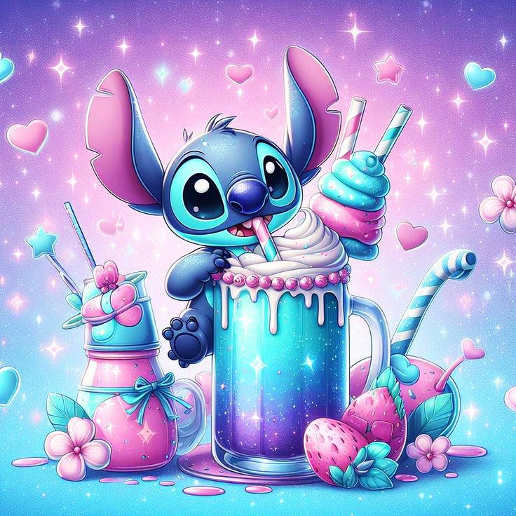 

Алмазная вышивка Стич Полная выкладка Набор для рукоделия Мозаика Мультяшная картина стразами Вышивка Торт Новинка Подарок для женщин Round 20x20cm