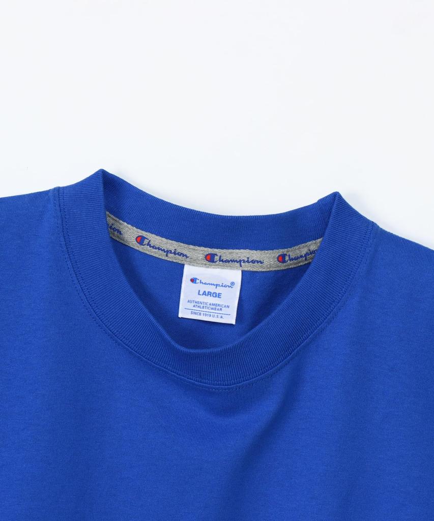 Champion Long Sleeve Crew Relax Logo T-Shirt, Neck, 100% Cotton, Fit, One-Point Embroidery, C3-V414-327-S