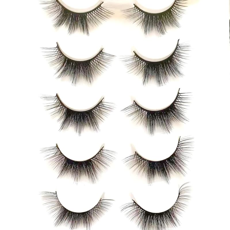 Sunniess Ombre Colored Lashes Silk Protein Fluffy Wispy Volume Fake Lashes for Halloweens Cosplay Party Stage Russian D Curl Lashes with Color Make