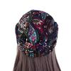 Print Cotton Foldable Earflap Mom Hat Short Brim Peaked Cap Women Hat Ethnic Style Cap Baseball Cap