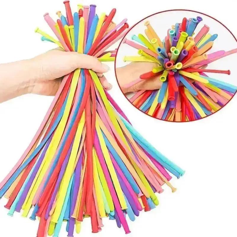 100Pcs Candy Colored Long Balloons Scene Decoration Party Supplies Handmade Balloon Bouquets Long Balloon Accessories Wholesale