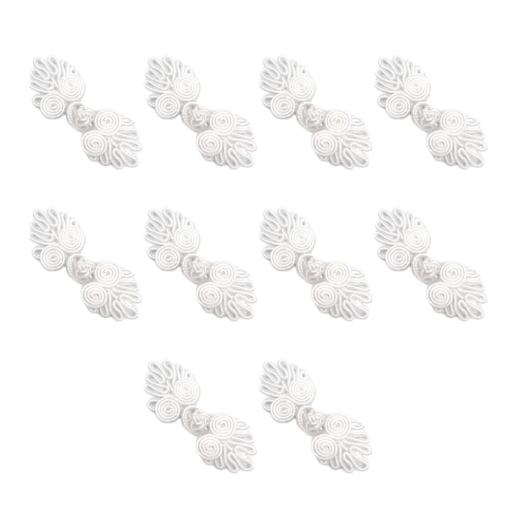 5Pcs Chinese Knot Frog Buttons Traditional Handcraft Chic Chinese Frog Closures for Hanfu Coats Cheongsam Stage Costume Cardigan