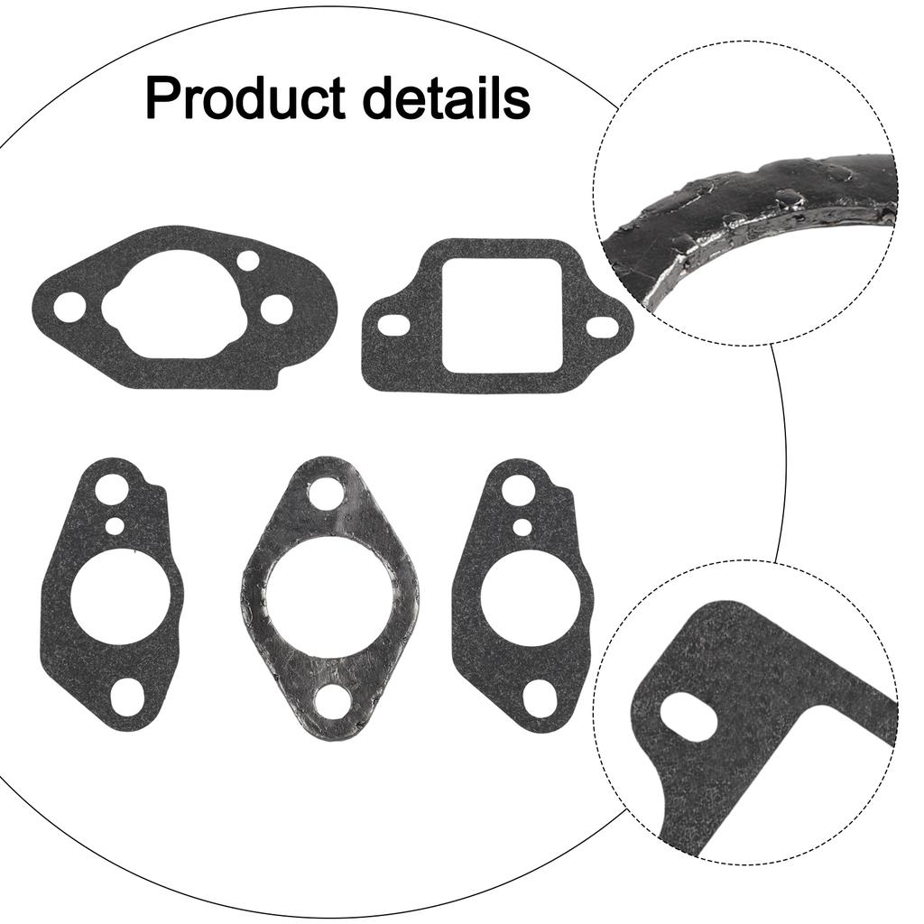 5pcs Carburetor Gaskets Compatible with 415 416 465 466 536 and HRX 426 476 537 Fits GCV135 GC135 GC160 Engine Seal
