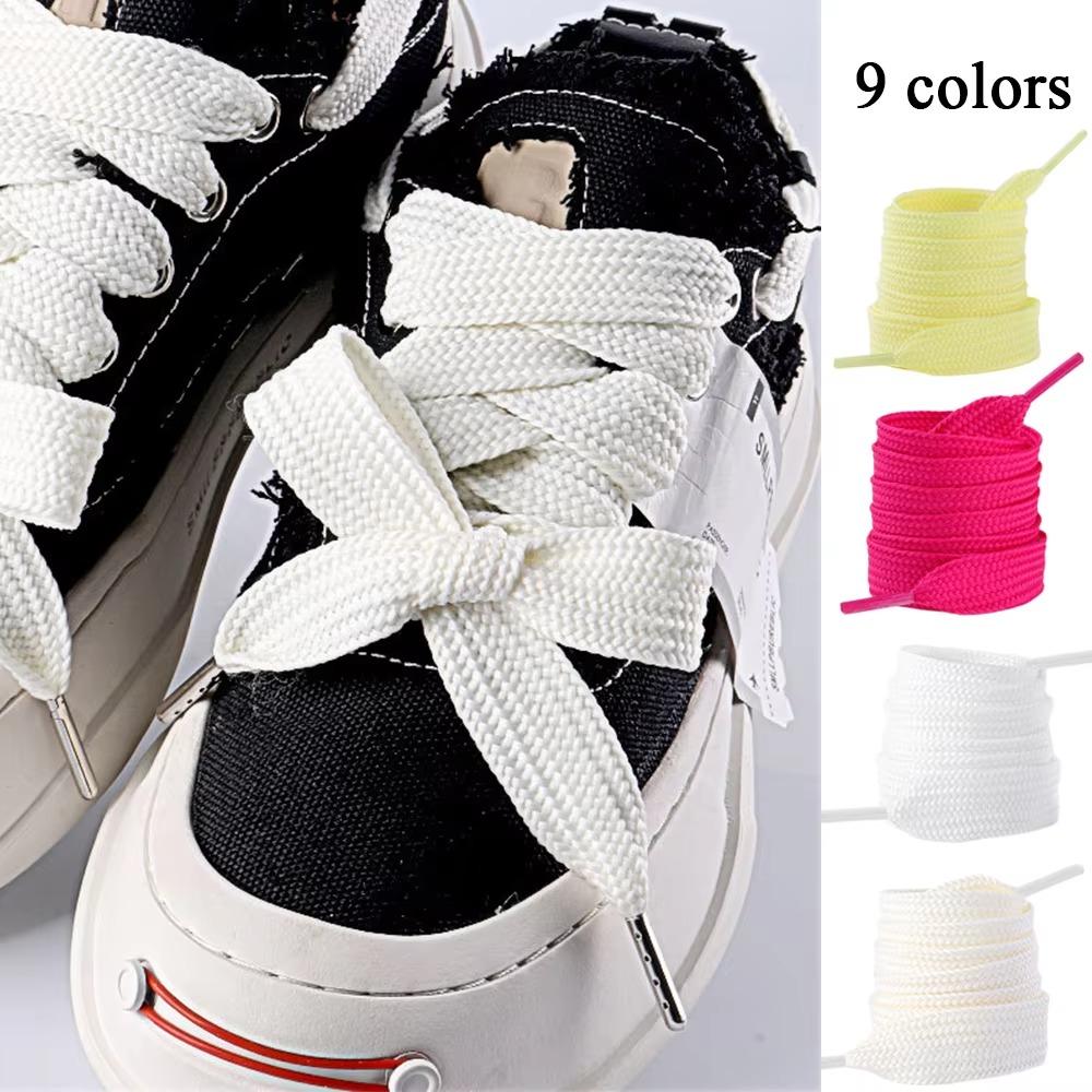 Mode 2 cm Extra Breite Schnürsenkel Flache Schuhe Ersatz-Schnürsenkel 130 cm Große Schnürsenkel Schuhzubehör